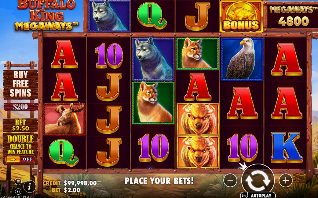 Base Game i ökenpalett med Megaways-rutnät