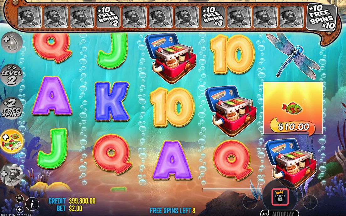Free Spins med Fiskaren, WILD, på alla hjul